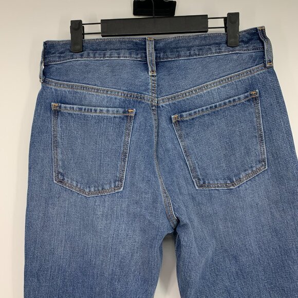 Old Navy Jeans High Rise Slouchy Taper Button Fly Blue Denim NWT - Picture 8 of 9